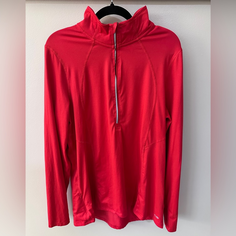 XXL Champion Red Quarter-Zip Pullover